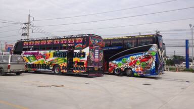 During a pit stop to visit a temple, found these party buses. When I go back, I wanna go on one!