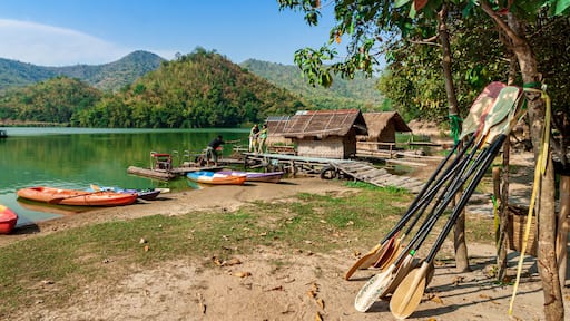 landscape Reservoir Hub Khao Wong landmarks at Suphan buri, Thailand