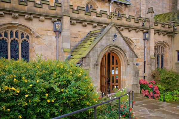 Bradford Cathedral das einen Wildblumen und Geschichtliches