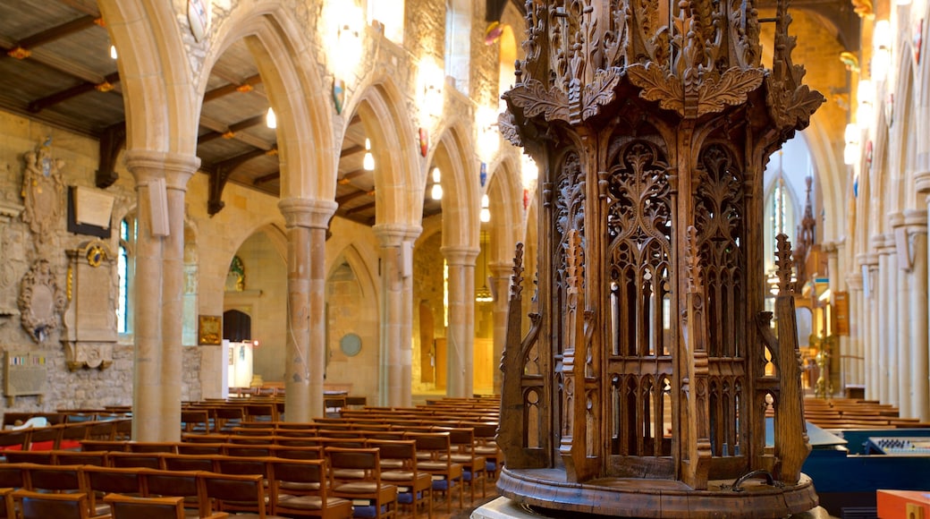 Cathédrale de Bradford montrant patrimoine historique, vues intérieures et église ou cathédrale