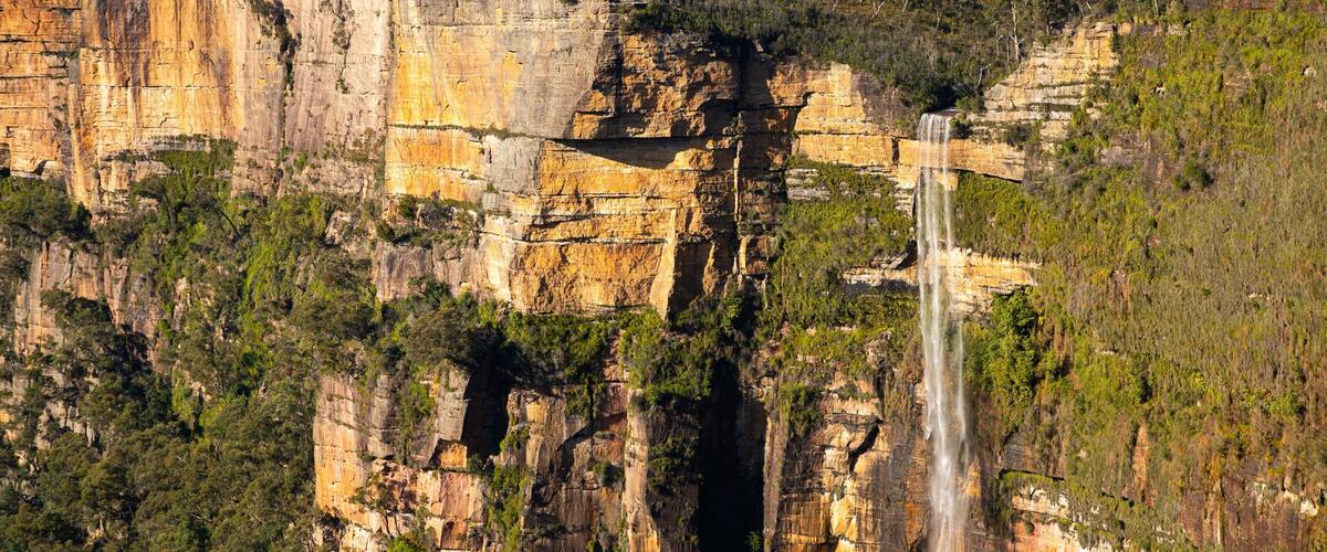 Bridal Veil Falls Nature Reserve showing a gorge or canyon and a cascade