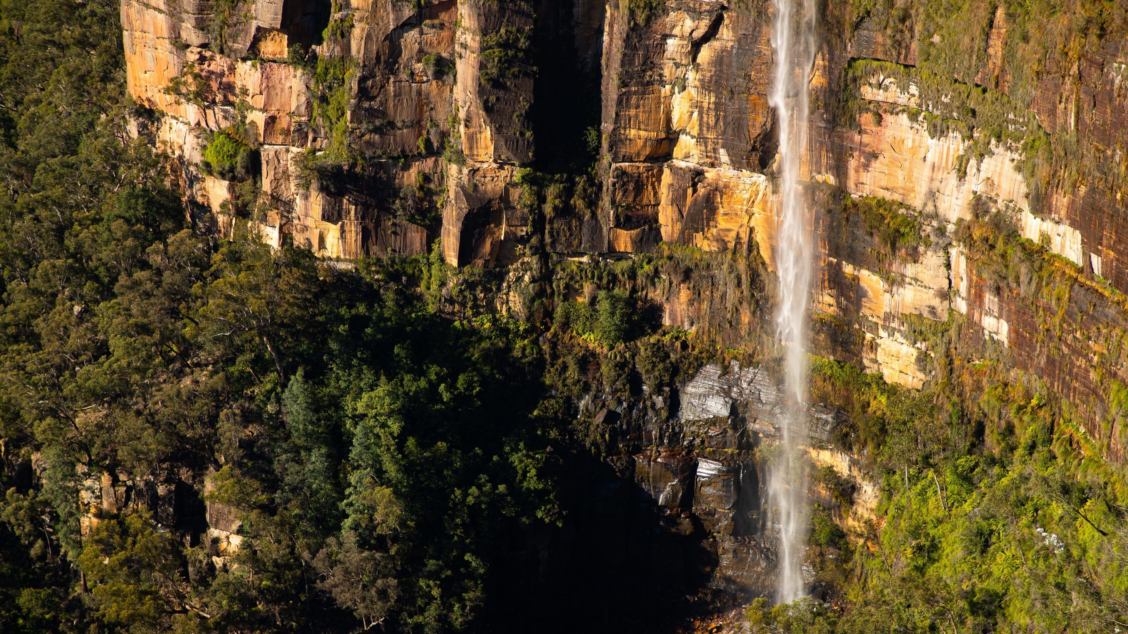 Bridal Veil Falls Nature Reserve which includes a waterfall and a gorge or canyon