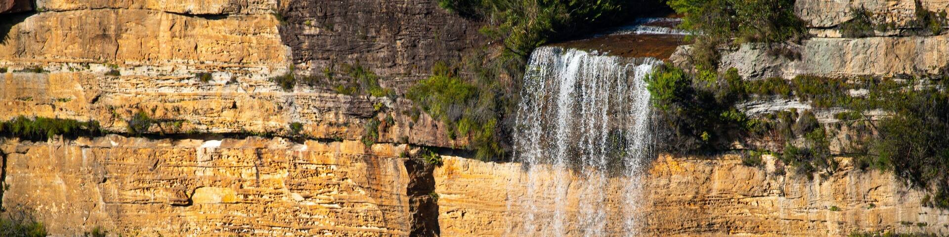 Bridal Veil Falls Nature Reserve featuring a gorge or canyon and a cascade