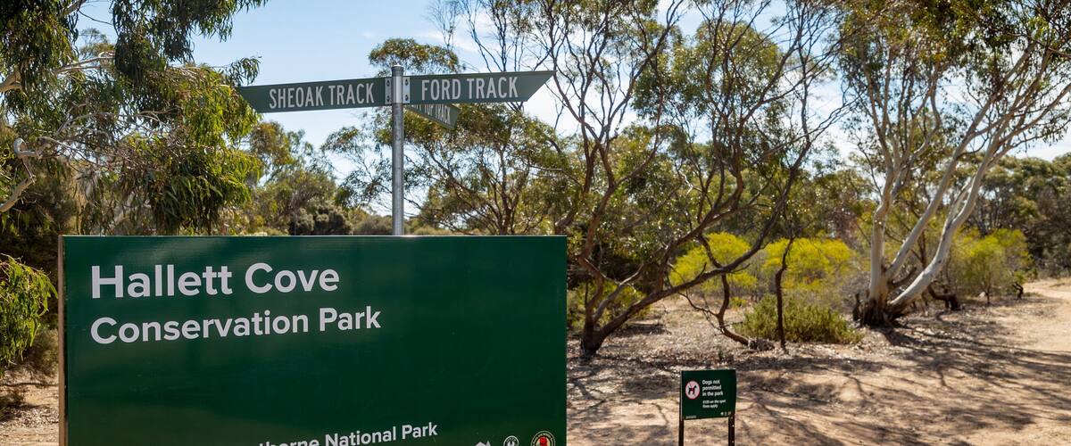 Hallett Cove Conservation Park which includes signage