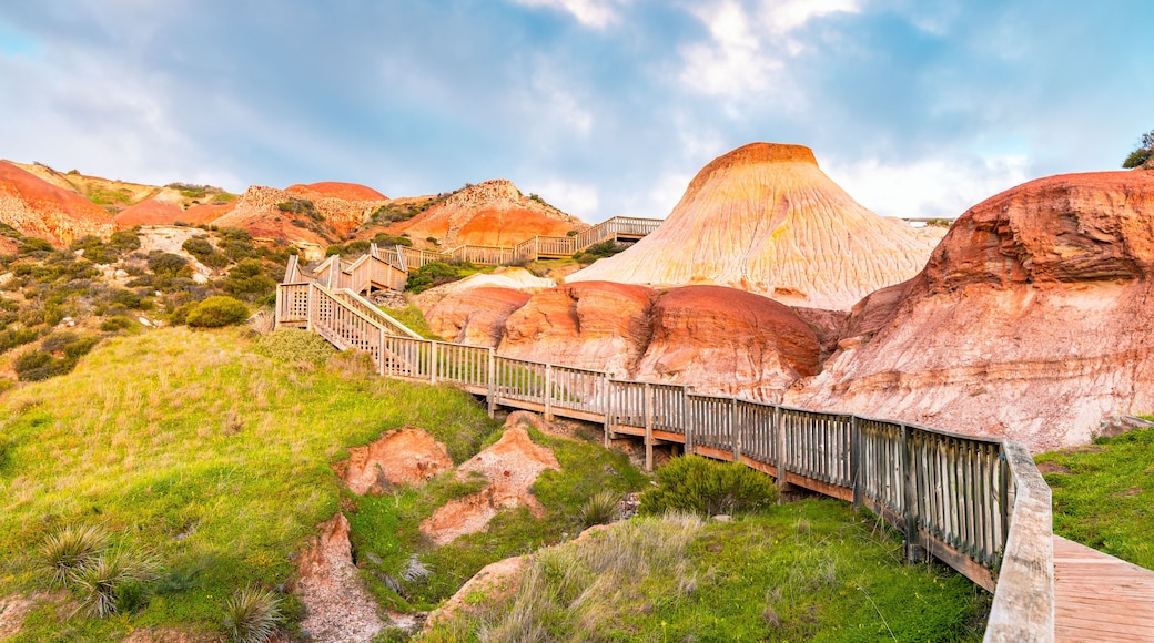 Hallett Cove boardwalk around Sugarloaf at sunset, South Australia