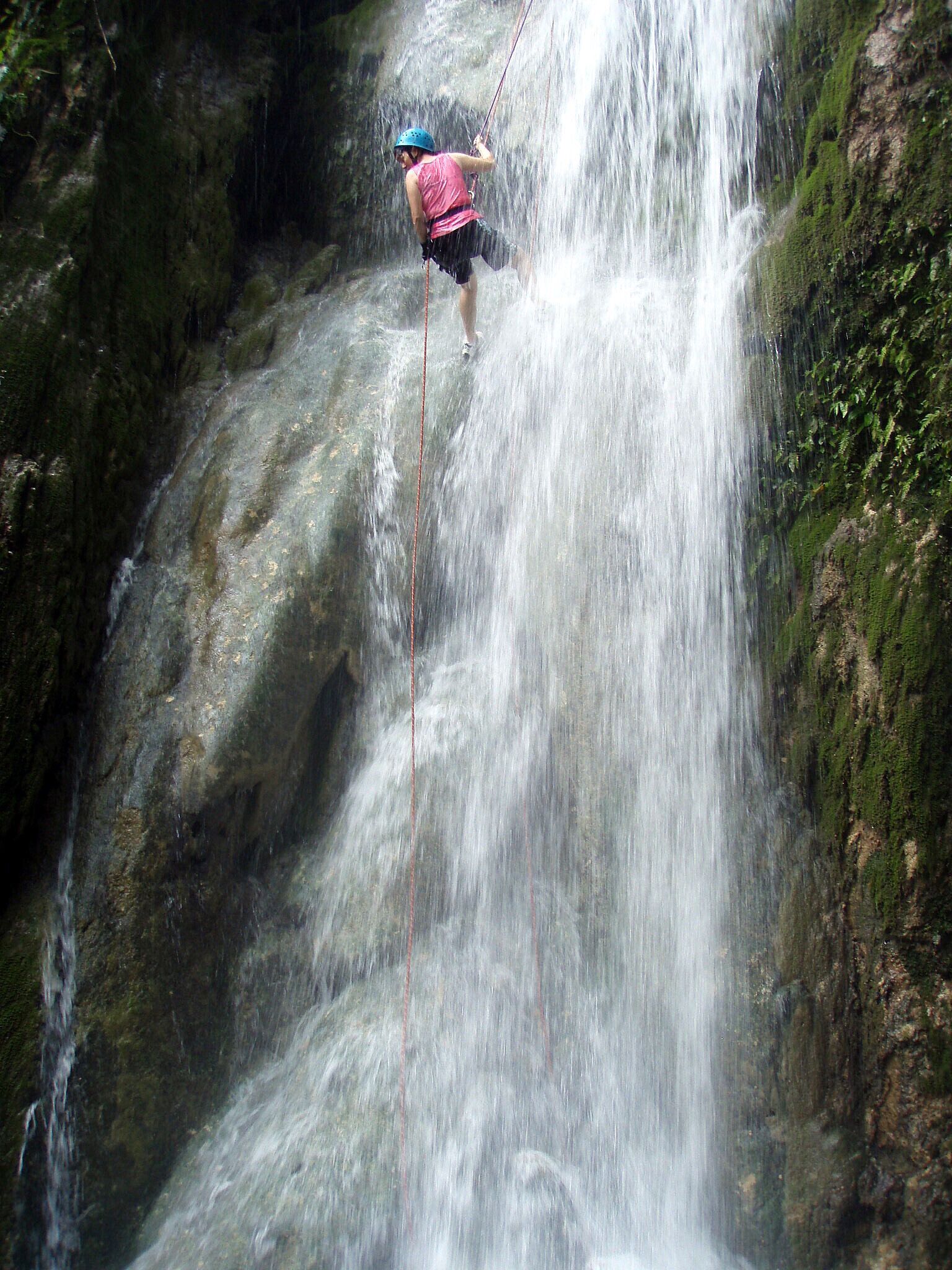 Abseiling down the face of the falls = best day ever.