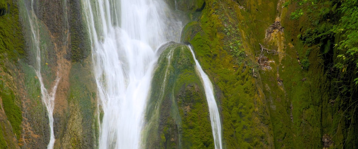 Mele Cascades which includes a cascade
