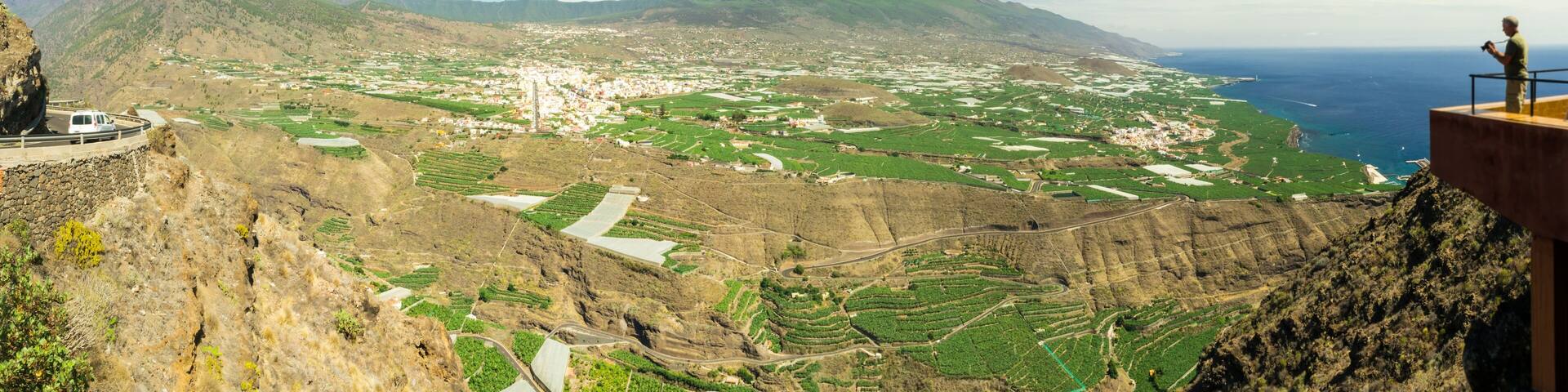 Panorama view from "Mirador El Time" at La Palma, Canary Islands