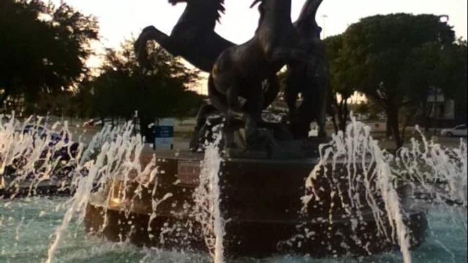 Horses sculpture at Lincoln Square.