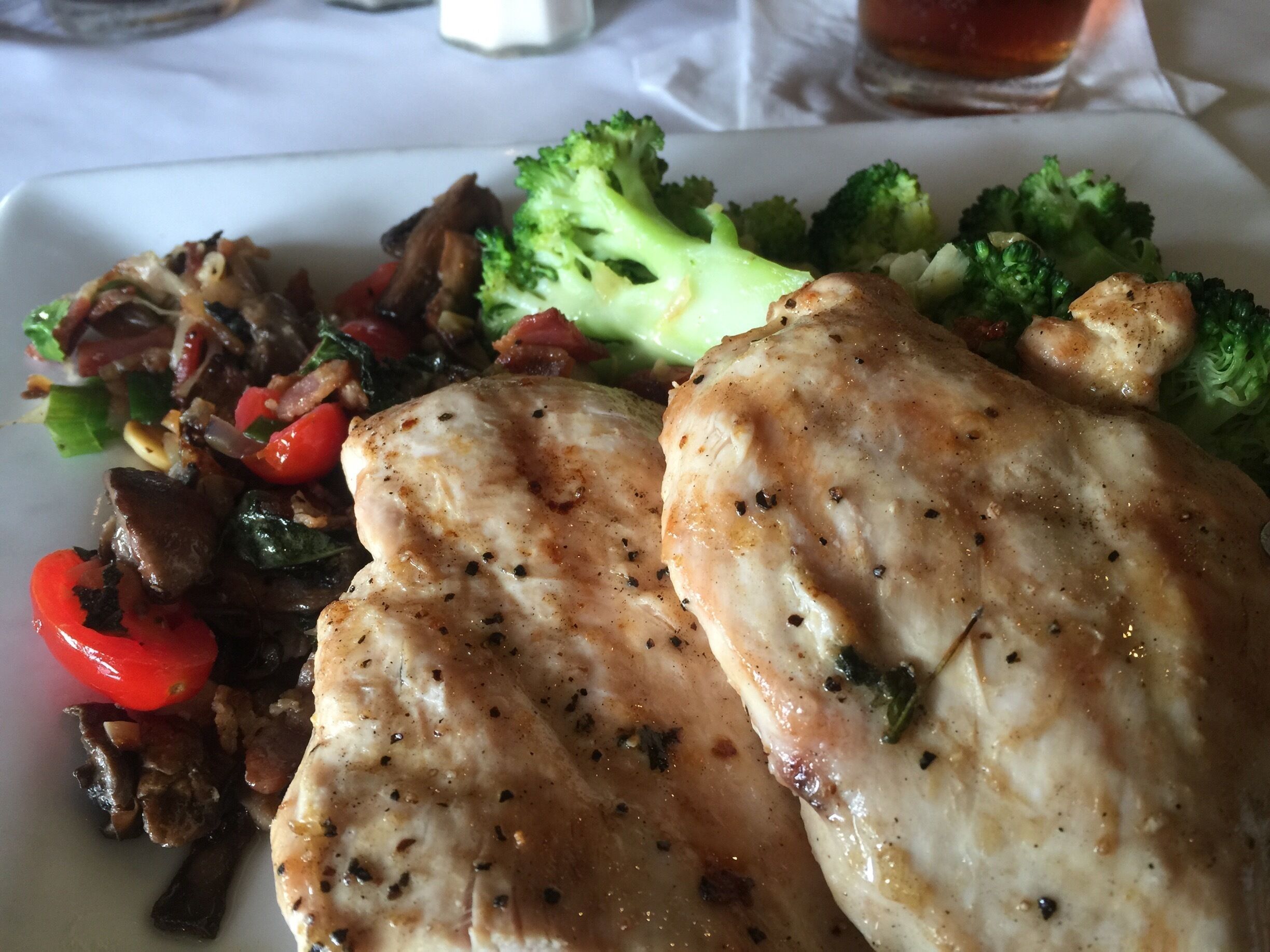 Amazing business lunch, the mushrooms made my afternoon.