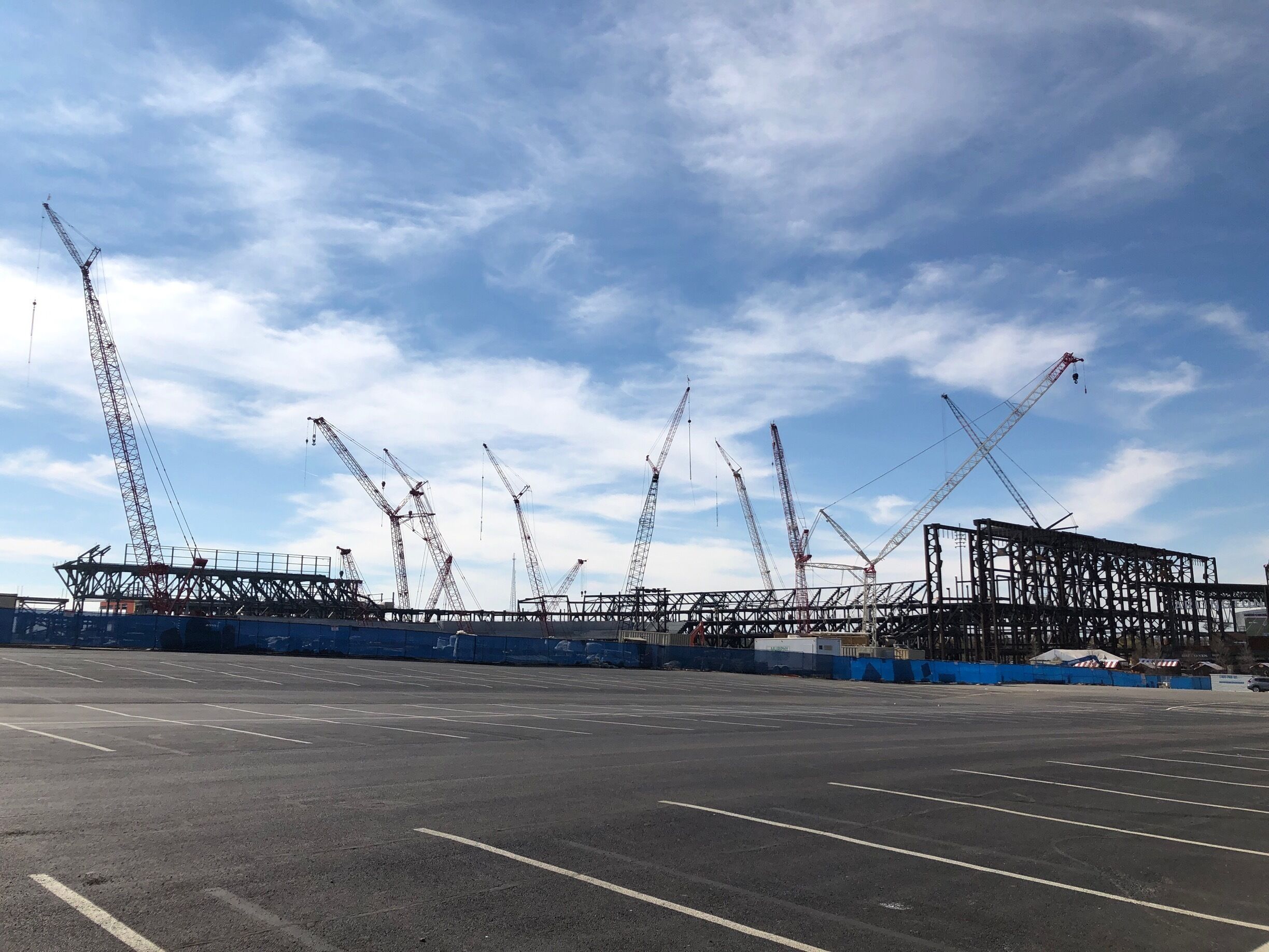 The new ballpark under construction will be home to the Texas Rangers professional baseball team. It’s located across the street from the current ballpark and is due to open in 2020. (11/2018)