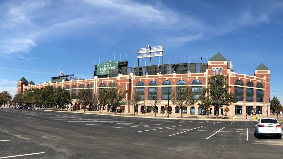 This is the current home of the Texas Rangers professional baseball team. They are currently building a new ballpark across the street due to open in 2020. (11/2018)