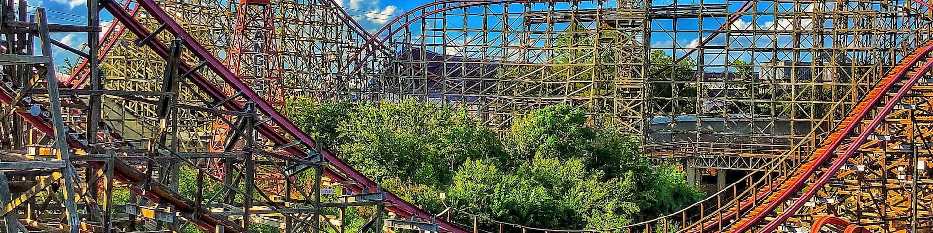 Wooden giant roller coaster