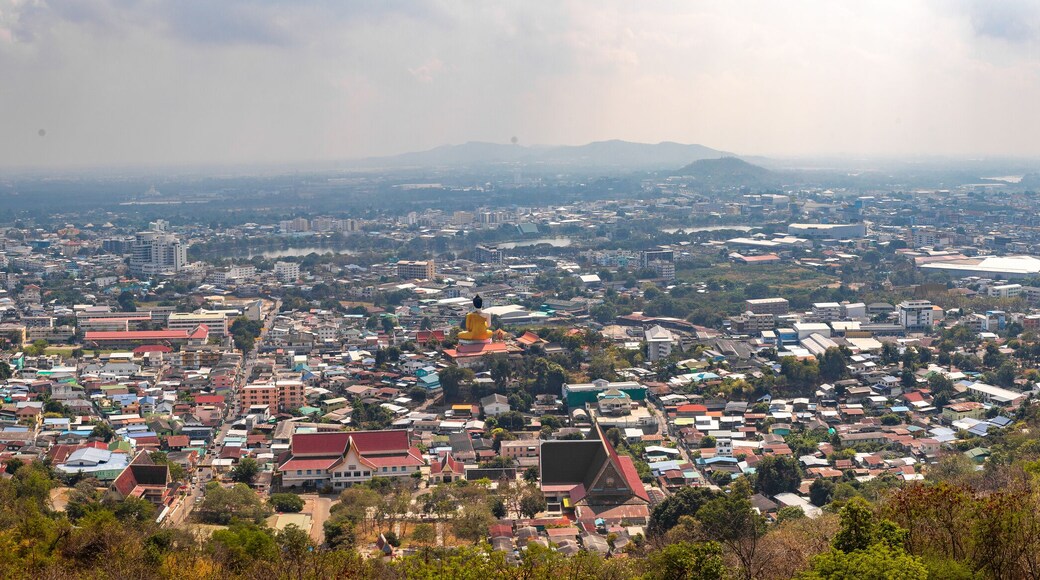 Wat Khiriwong temple on top of the mountain in Nakhon Sawan, Thailand