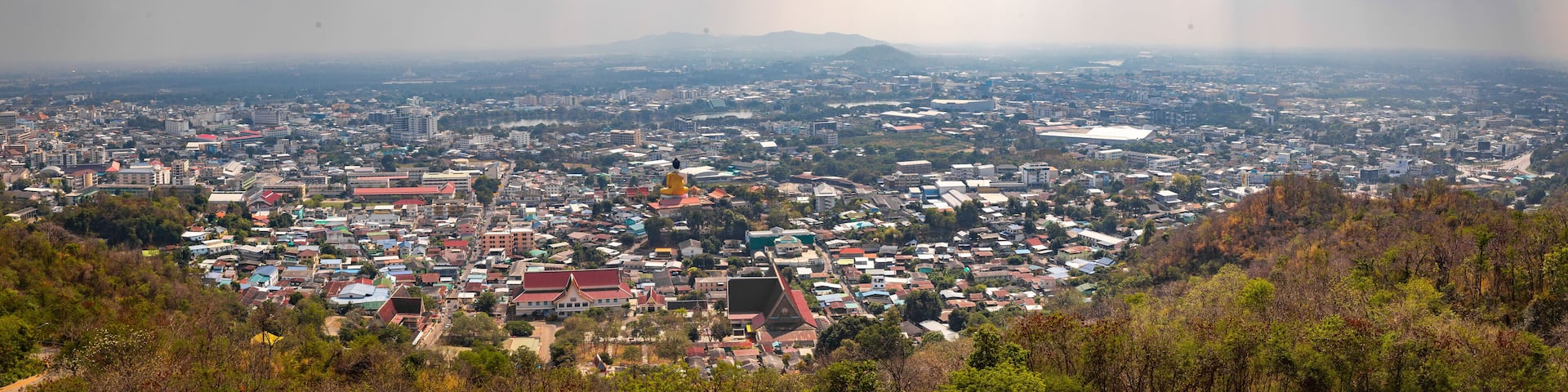 Wat Khiriwong temple on top of the mountain in Nakhon Sawan, Thailand