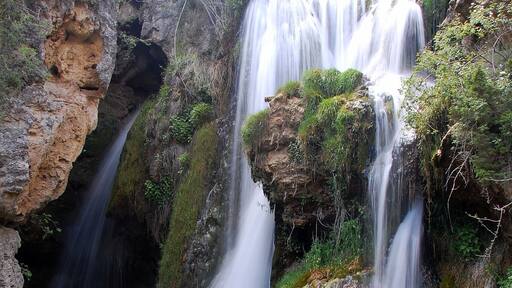 "Cascada Batida", a waterfall near Calomarde (Teruel, Spain)