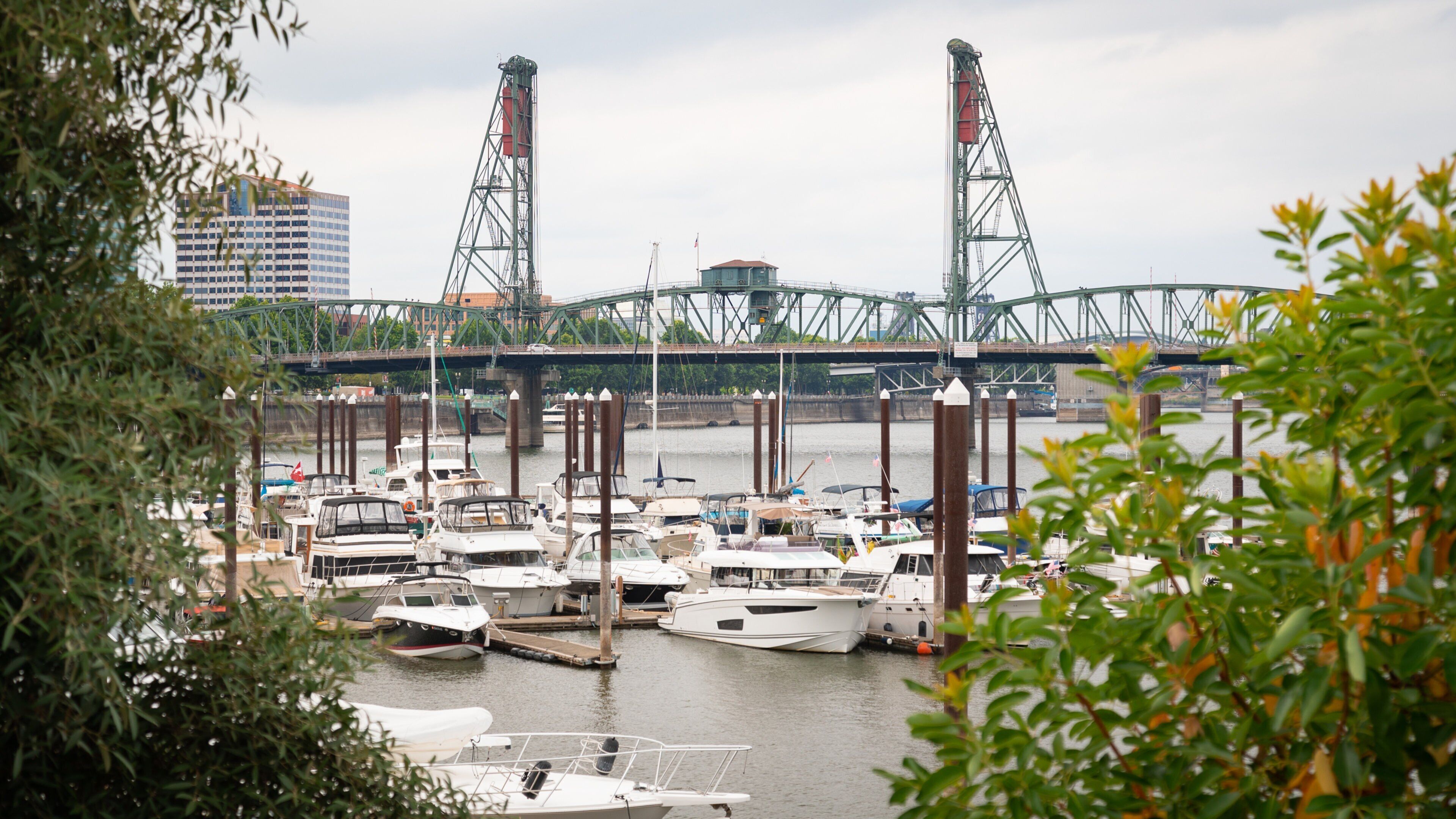 South Waterfront City Park featuring a bay or harbor