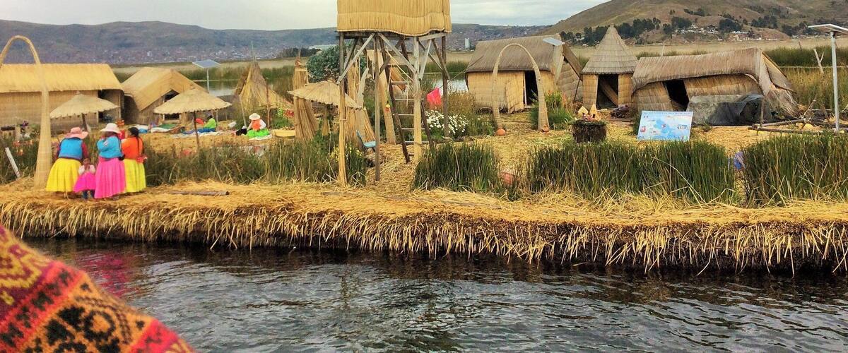 Uros floating islands in Titicaca Lake ... when I was sitting there, it felt like a small earthquake, trembling