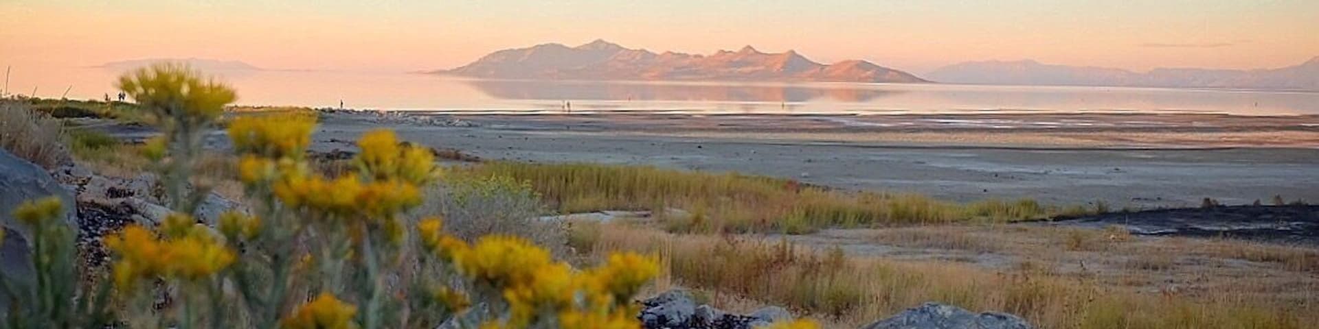 The view of Antelope island from the Great Salt Lake state park marina. We're staying in one of the few Rv spaces for the week.. Can't beat the view! #utah #view #landscape #lake #sky