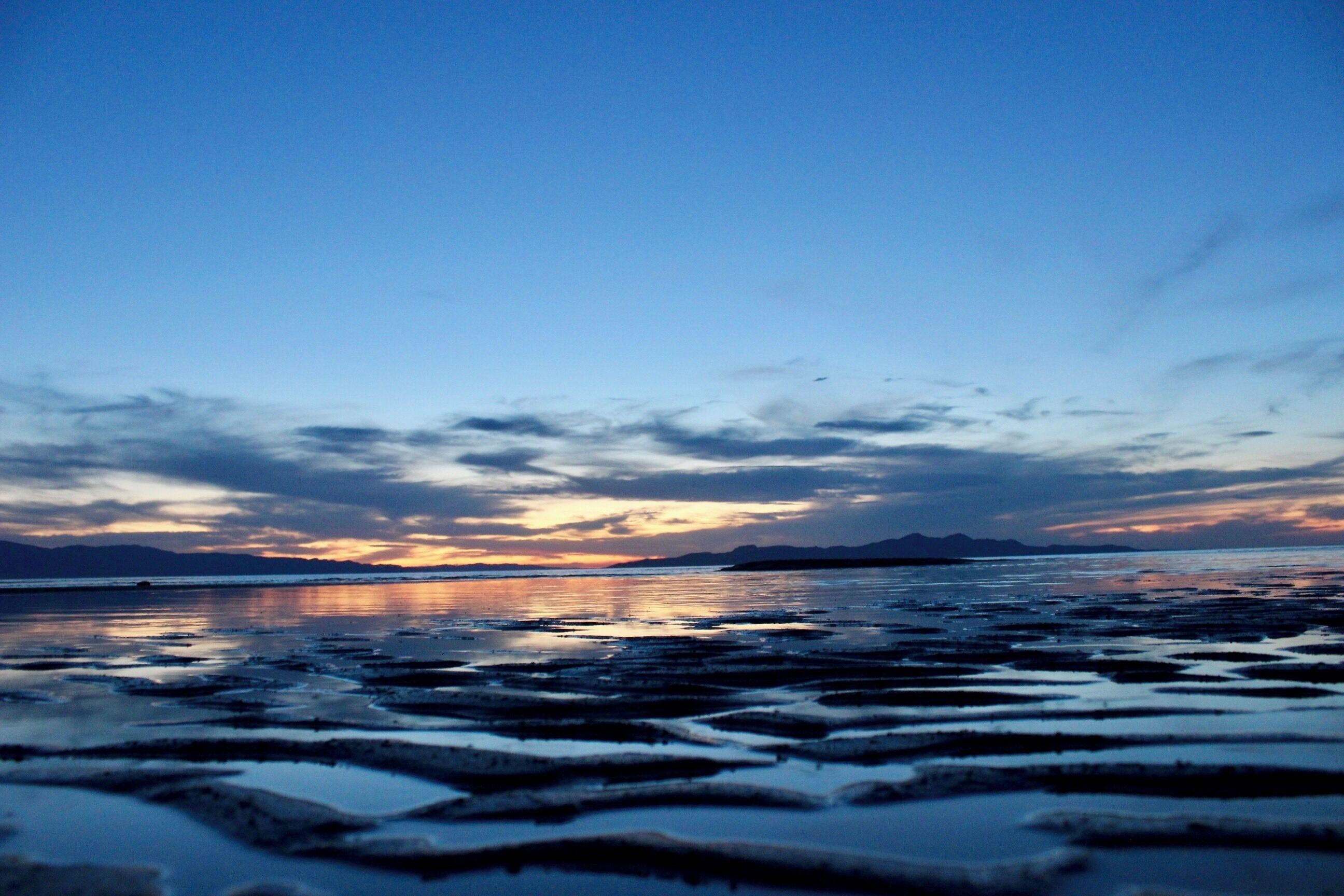 Sun set on the great salt lake #adventure