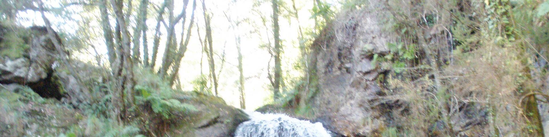 O Rexedoiro waterfall in Val do Dubra, A Coruña, Galicia, Spain