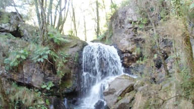 O Rexedoiro waterfall in Val do Dubra, A Coruña, Galicia, Spain