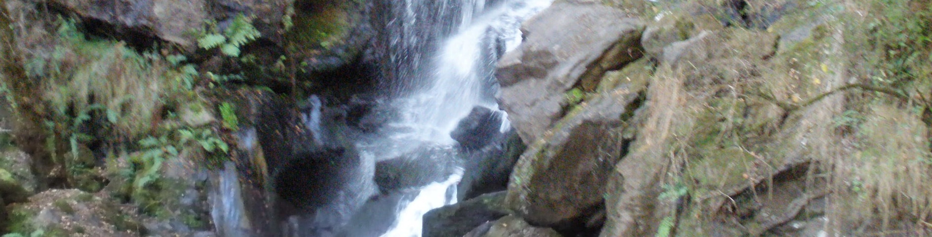 O Rexedoiro waterfall in Val do Dubra, A Coruña, Galicia, Spain