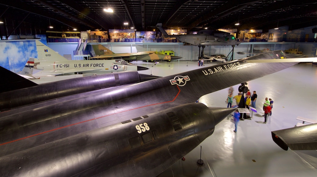 Warner Robins Museum of Aviation which includes heritage elements, military items and interior views