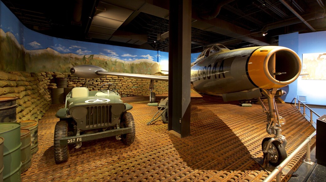 Warner Robins Museum of Aviation featuring interior views