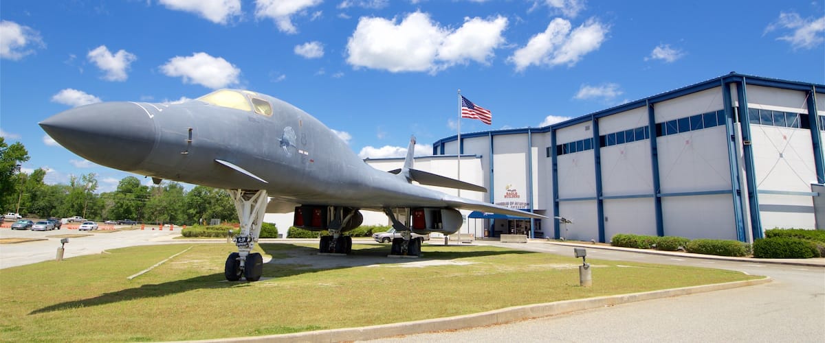 Warner Robins Museum of Aviation which includes military items and heritage elements