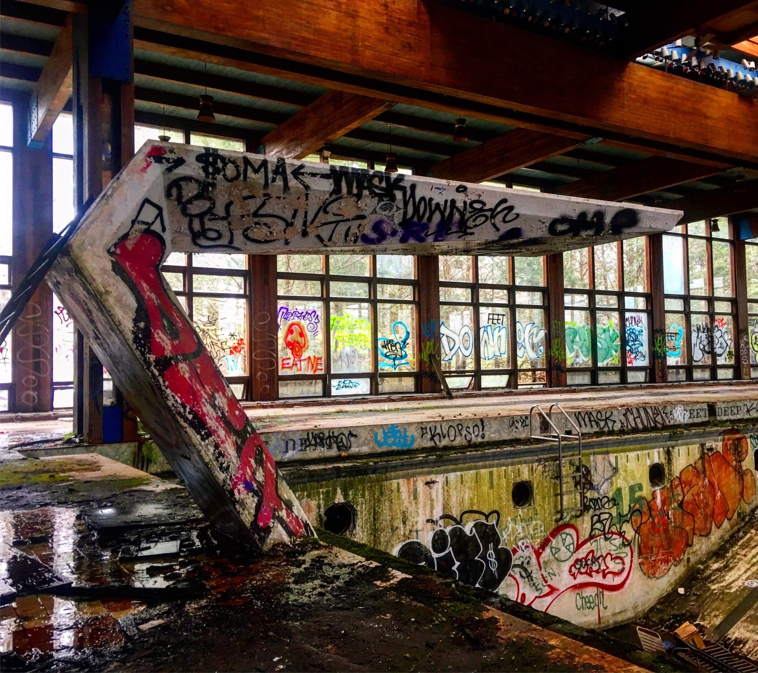 Natatorium in the #abandoned Catskills resort