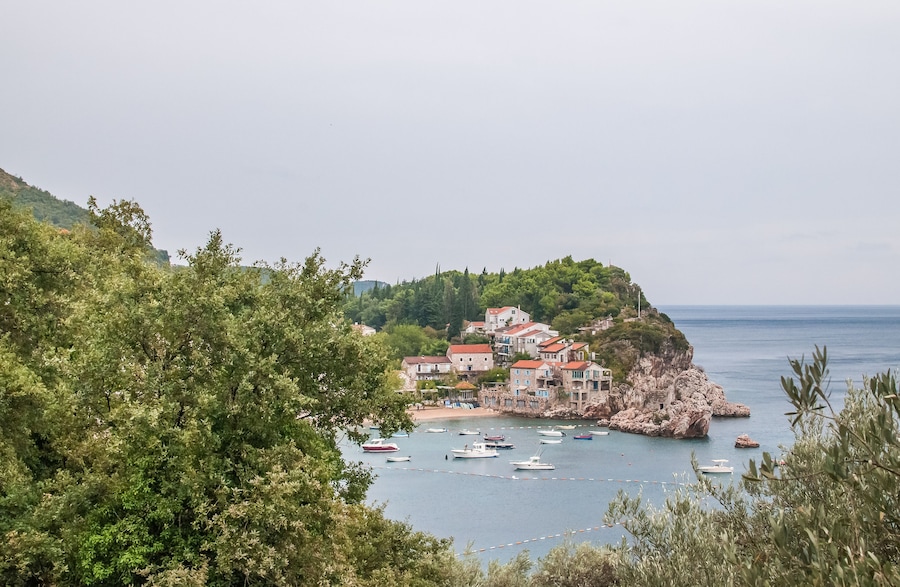 Resort village Pržno in the municipality of Budva, Montenegro.