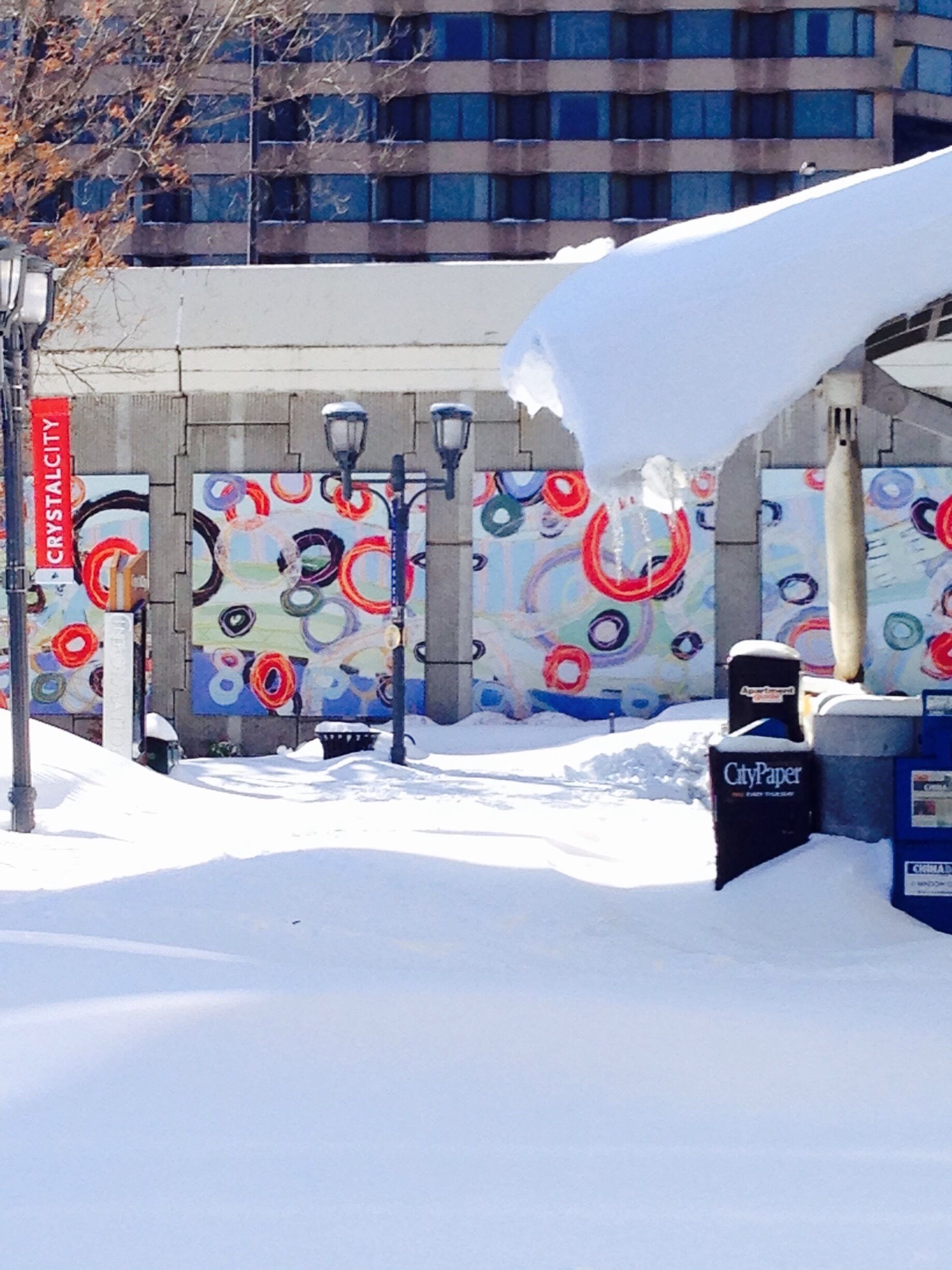 Crystal City, near Washington DC, has wonderful public art installations decorating otherwise bland concrete walls and highway underpasses.