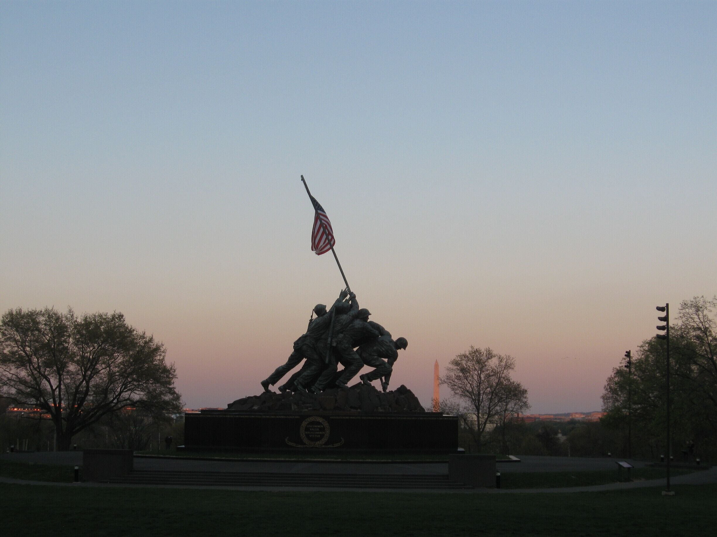 A beautiful and moving memorial located on a hill in Arlington. It is near the Rosslyn Metro stop (about a 4 block walk uphill) and worth a visit, especially at sunset.