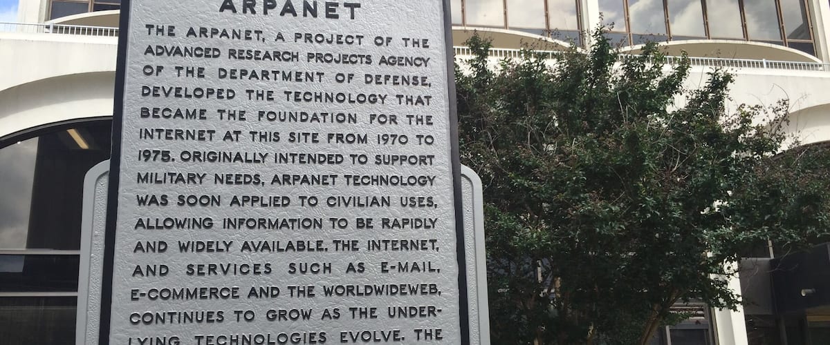 See where the Internet was created! This relatively nondescript building in Rosslyn is where a team in the Department of Defense built the foundation of the Internet from 1970-1975. This plaque was only recently constructed in 2008.