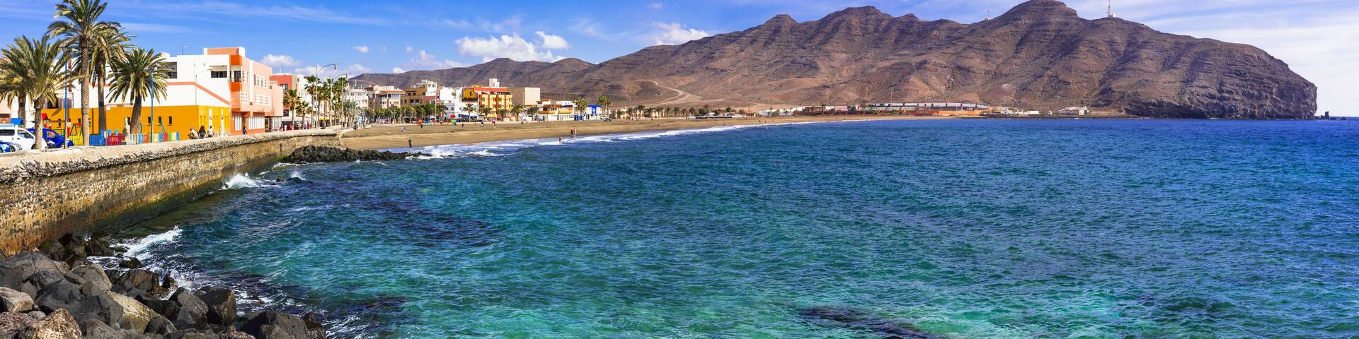 Fuerteventura holidays - scenic coastal town Gran Tarajal. Canary islands
