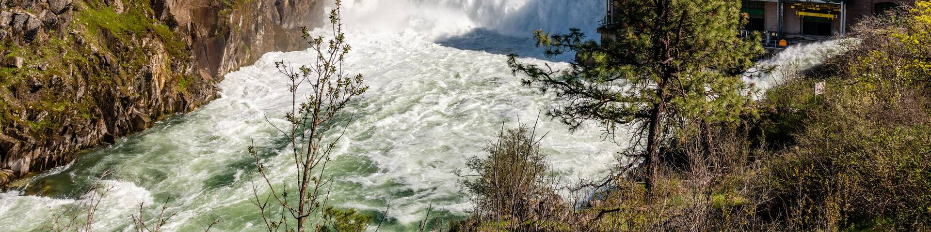 Nine Mile Falls Dam on the Spokane River, Nine Mile Falls, Washington.