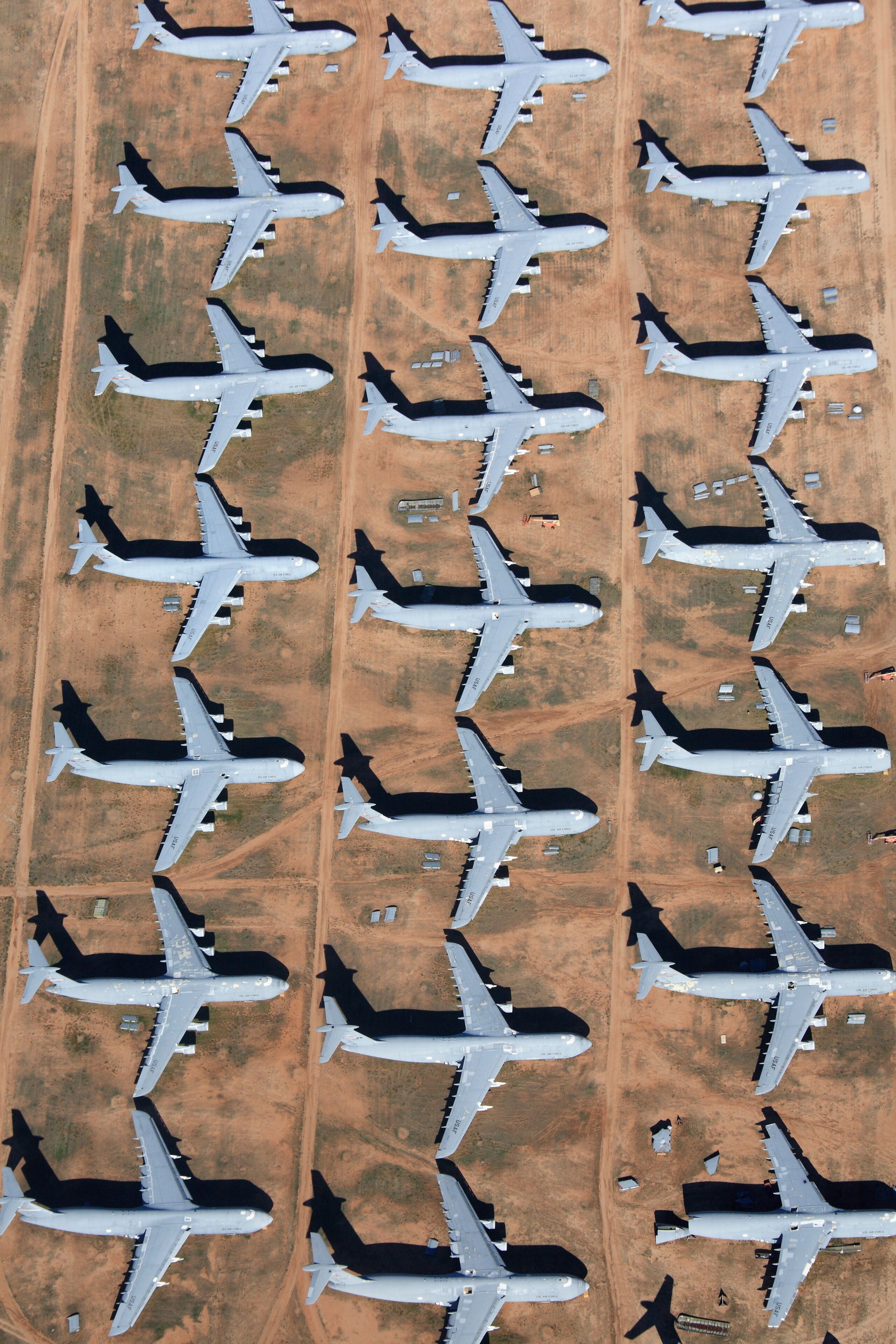 Overlook the aircraft boneyard, Davis-Monthan Air Force Base