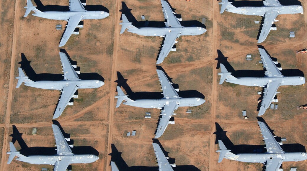 Overlook the aircraft boneyard, Davis-Monthan Air Force Base