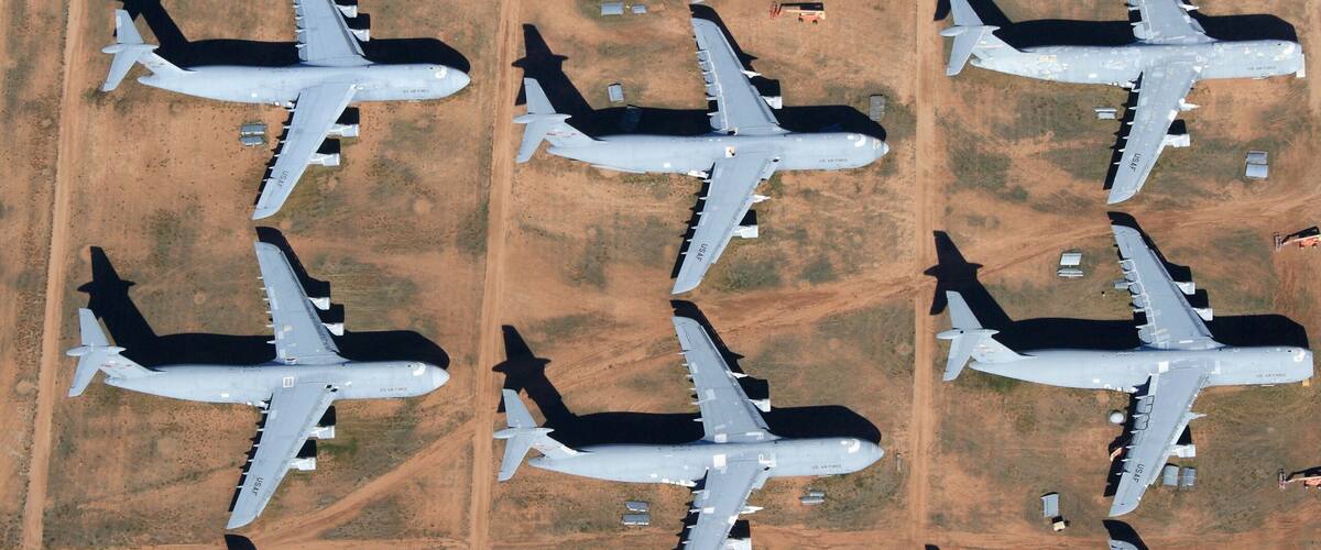 Overlook the aircraft boneyard, Davis-Monthan Air Force Base