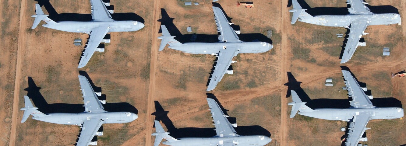 Overlook the aircraft boneyard, Davis-Monthan Air Force Base