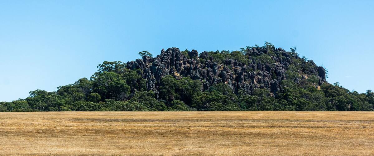 Hanging Rock formation in Victoria, Australia.