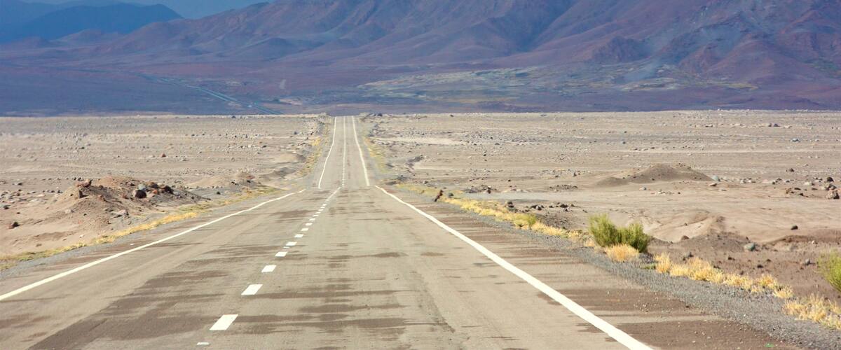 Norra Chile som inkluderar öknar och stillsam natur