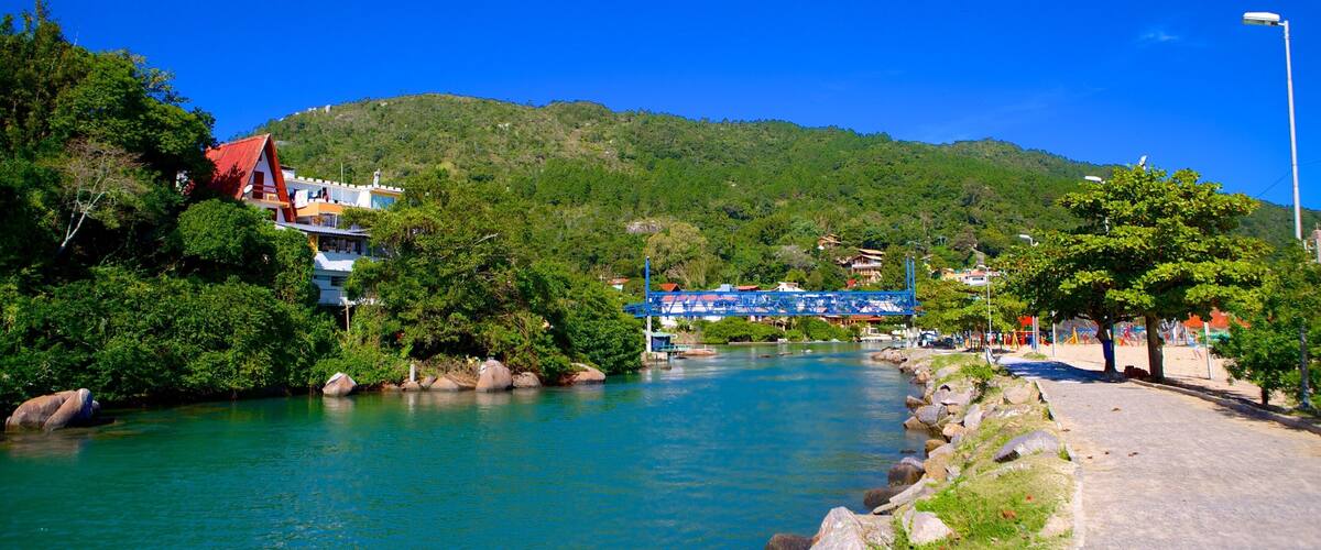 Barra da Lagoa Beach which includes a river or creek