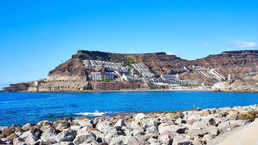 Bay of Tauro and Cura Beach in Gran Canaria in Spain / Beach not far from Playa del Ingles