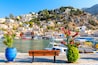 typical greek landscape in Symi island, Dodecanese, Greece