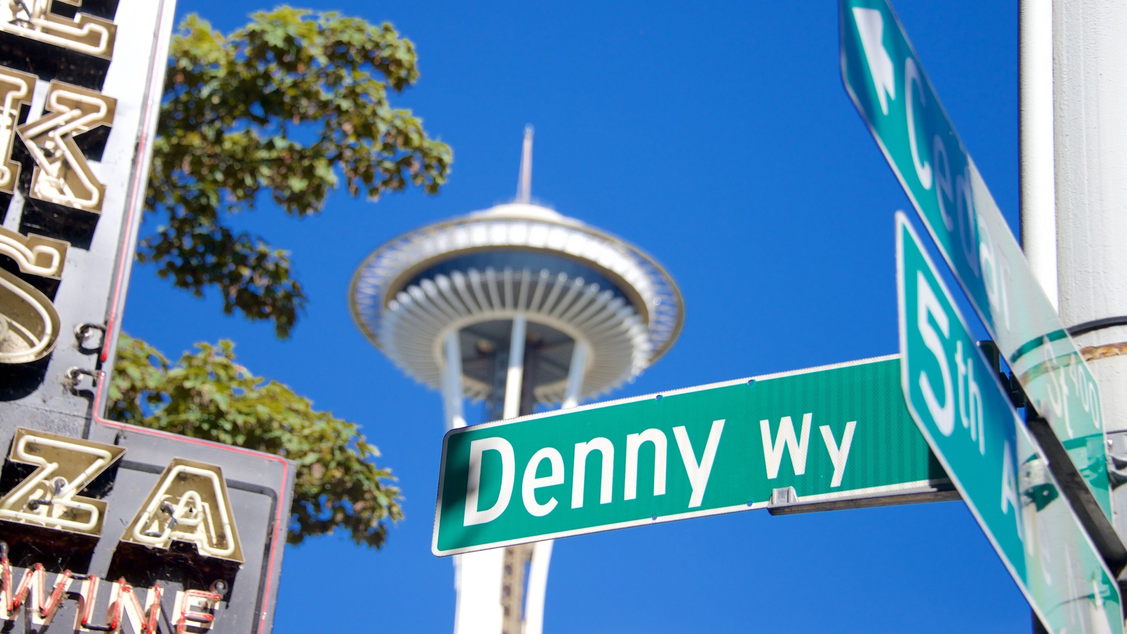 Belltown which includes signage