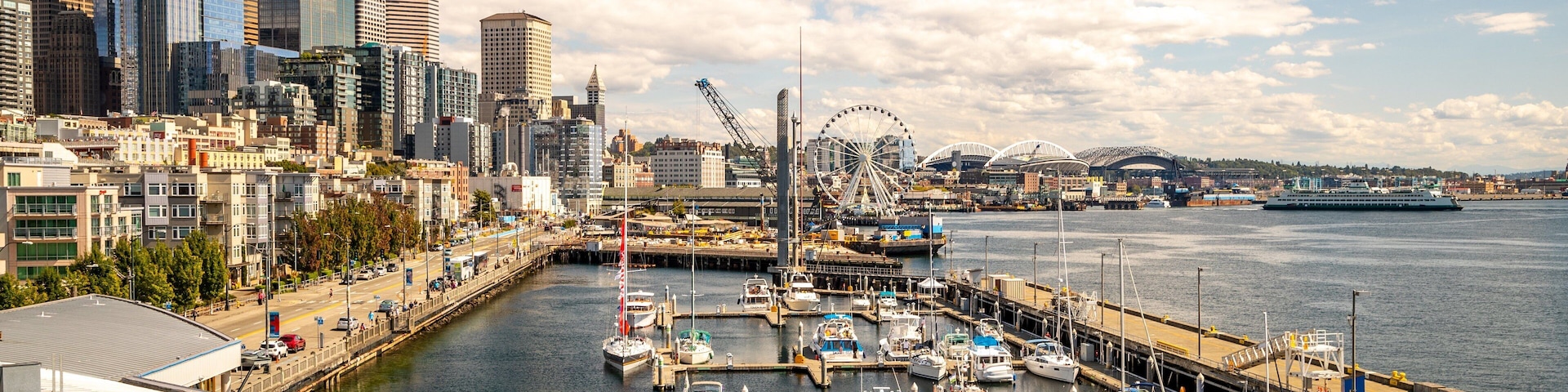 Belltown which includes a bay or harbor and a city