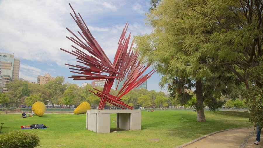 Skulpturpark og byder på en have, udendørs kunst og kunst