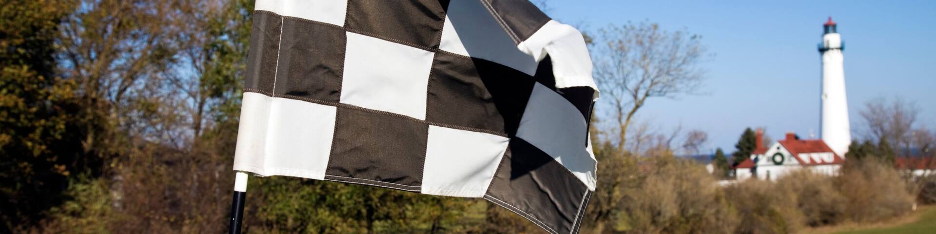 Golf course by Lake Michigan